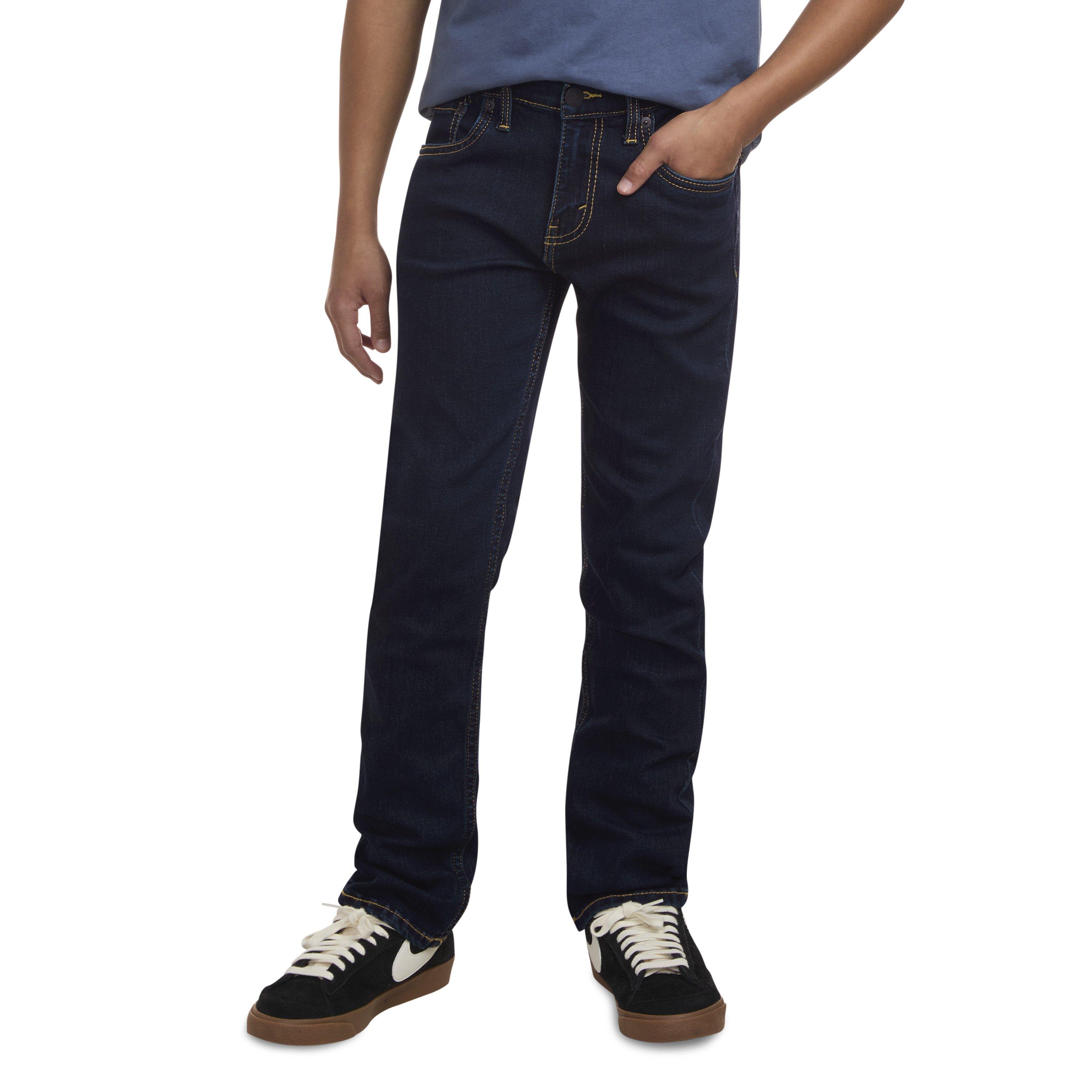 Levi's 511 Eco-Soft Performance Slim Fit Dark Wash Big Boys' Dark Blue Denim Straight Jeans - DK BLUE